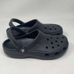 Crocs Classic Clogs Womens 10 Mens 8 Black Comfort Summer Beach Unisex
